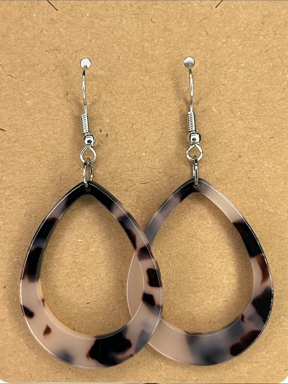 Tortoiseshell Teardrop Dangle Earrings Fashion Jewelry